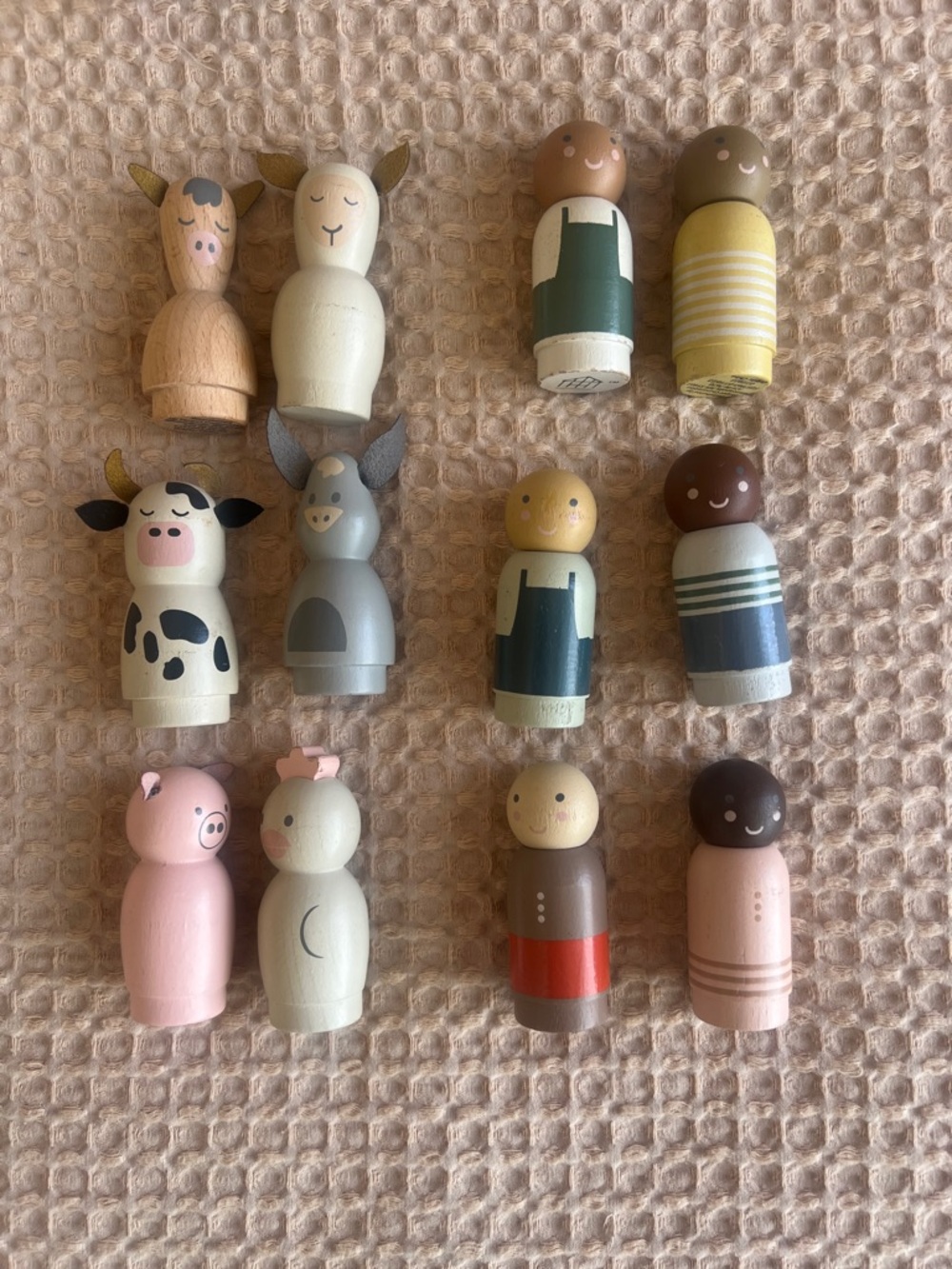 Hearth and Hand Wooden Farm & Character Peg Dolls Sets